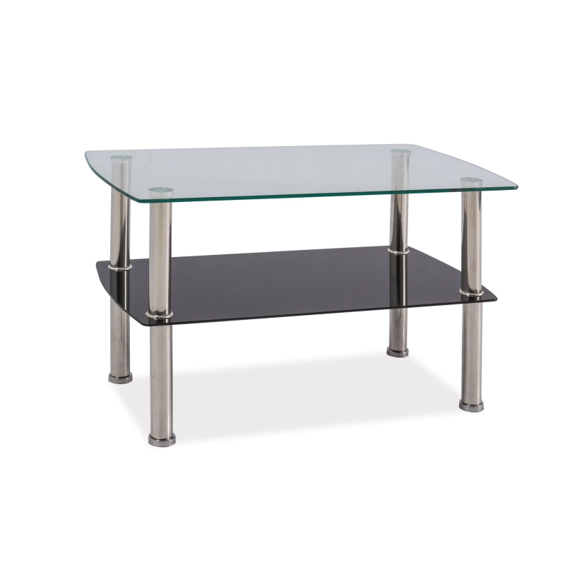 Signal Coffee table IRENE 75x45 cm Glass/Chrome