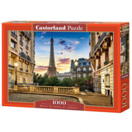 Puzzle 1000 pieces Walk in Paris at Sunset C-104925-2 universal