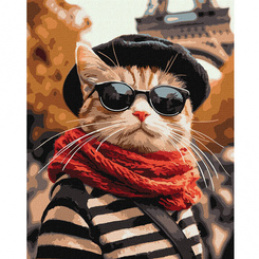 Painting by numbers 40x50 cm KHO6705 Fluffy in Paris AP0115 universal