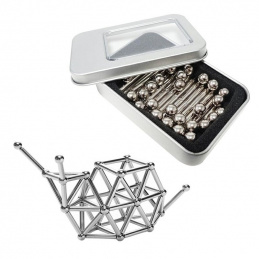 L73D BALLS+MAGNETIC CUBES 8mm SILVER