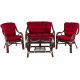 Aga Rattan set BUTEO Choco Maroon