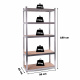 Aga Metal shelf 180x90x40 cm 5 shelves