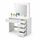 Aga Dressing table with mirror, lighting and el.drawer Matte White