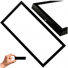 Surface-mounted LED panel 24W black 60x30cm