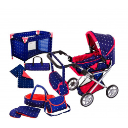 Doris Doll stroller set 5in1 Red