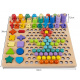 Wooden jigsaw with fish, numbers, circles ISO 17252