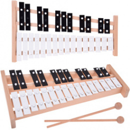 Wooden xylophone bells chromatic 27 tones + mallets IN0179 universal
