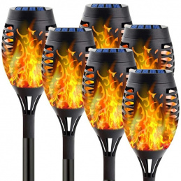 Q30G LED SOLAR GARDEN TORCH LAMP 6PCS.