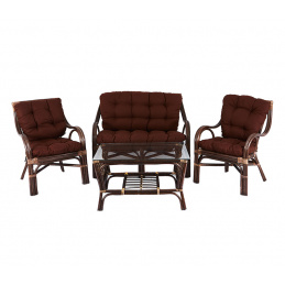 Aga Rattan set BUTEO Choco Dark Brown