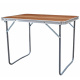 Aga Folding Camping Table 80x60x70 cm Brown