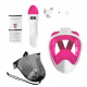 Aga Full Face Snorkeling Mask L/XL White/Pink