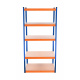 Aga Metal Shelf 180x90x40 cm 5 Shelves Blue/Orange