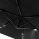 Aga Garden Parasol 300 cm Black with LED Lighting