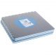 Foam puzzle mat for children 180x180cm 9 pieces grey-blue