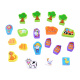 Colored wooden cubes Farm 100pcs ZA3565