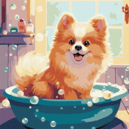 Painting by numbers 40 x 40 cm KHO6543 Small fluffy AP0073 universal