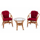 Aga Rattan set SITA Honey Maroon