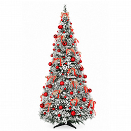 Aga Foldable Christmas Tree Wanda 210 cm with LED Lighting and Decorations