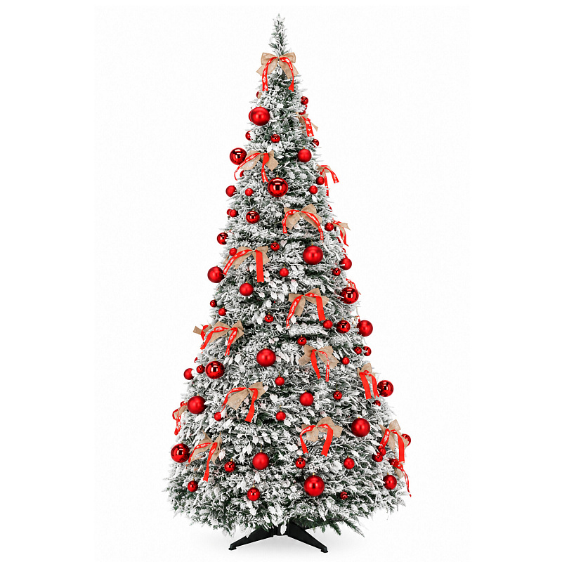 Aga Foldable Christmas Tree Wanda 210 cm with LED Lighting and Decorations