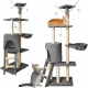Grey cat tree 138 cm