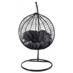 Aga Hanging armchair ORTA MR4202B-DG Black/Dark grey