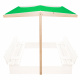 Aga Canopy for Children's Sandbox 120x120 cm Green