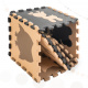 Aga Contrast Foam Puzzle 85 cm x 85 cm 9 pieces Brown