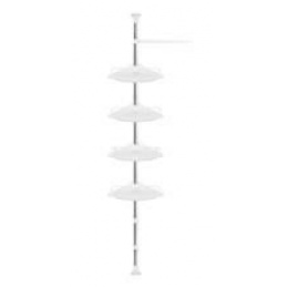 Telescopic corner shelf White ISO 6548