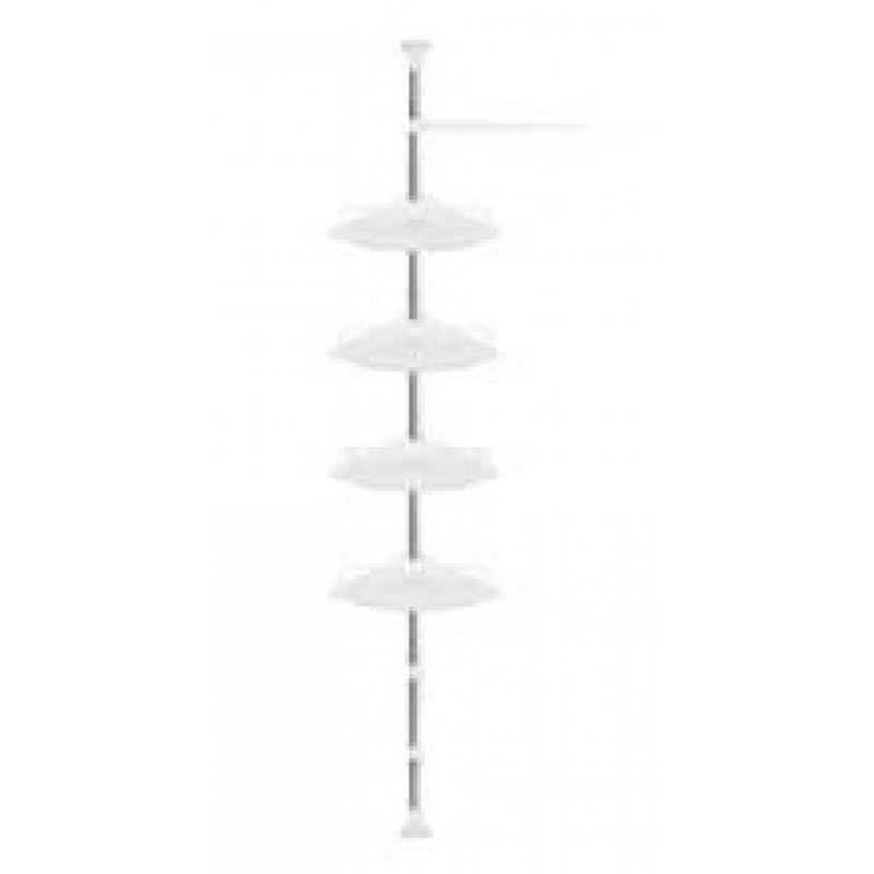 Telescopic corner shelf White ISO 6548