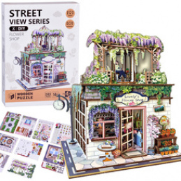 Wooden 3D PUZZLE Building Series Florist 243 pcs lighting ZA6015 universal