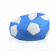 Aga Sofa bag BALL XXXL White - Light Blue + footrest