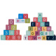 Wooden blocks with mat city 100 pcs Kruzzel 19159