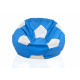 Aga Sofa bag BALL XXXL White - Light Blue + footrest