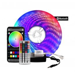 Aga Bluetooth RGB LED strip 5m + driver + power supply