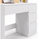 Aga Dressing Table with Mirror and Lighting Matte White