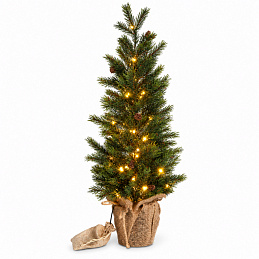 Aga Artificial Christmas Tree in a Pot 70 cm Snow-Covered with LED Lighting