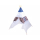 Children's teepee tent ZA3557 Tm. blue/White