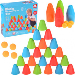 Skill Game QUICK CUPS Triangular Dice + Balls 38-piece ZA5811 Universal