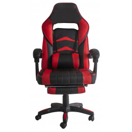 Aga Office chair Black - Red with footrest