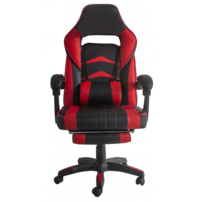 Aga Office chair Black - Red with footrest