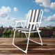 Aga Folding Chair OXFORD MR2130 Grey with Stripes