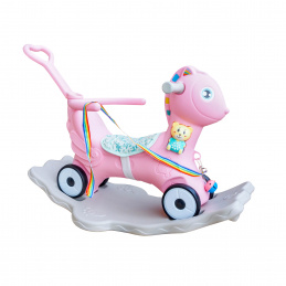 Aga4Kids Plastic Rocking Horse 2-in-1 DS3803 Pink