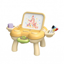 Aga4Kids Children's Board with Table Yellow