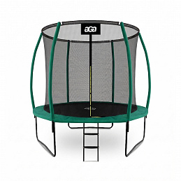 Aga SPORT EXCLUSIVE Trampoline 250 cm Dark Green + Safety Net + Ladder - SECOND QUALITY