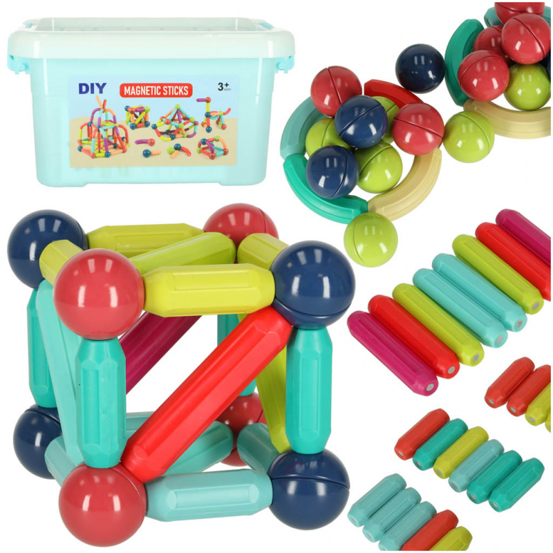 Aga Magnetic Cubes for small children 50 elements