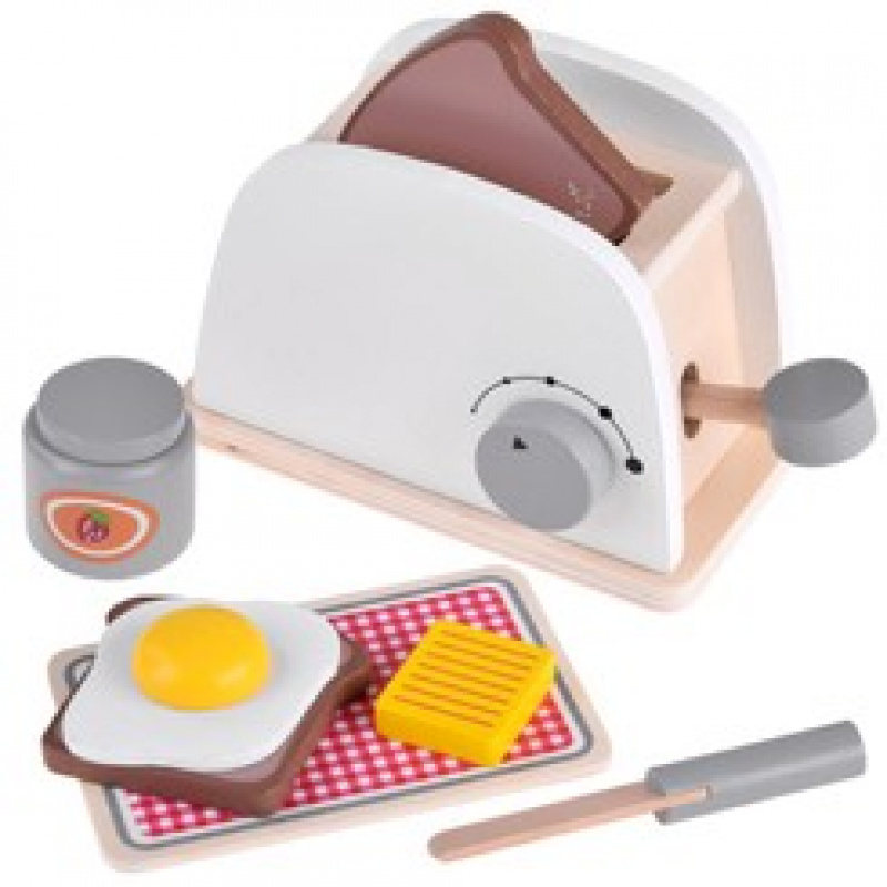 Wooden toaster for children with accessories ZA4122