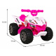 The fastest battery-powered quad for kids Pink + 25W motor