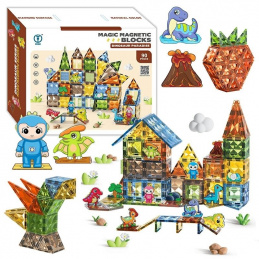 BK2 MAGNETIC DIAMOND BLOCKS DINOSAURS 90 PCS