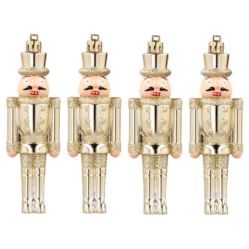 Aga Set of 4 Christmas Ornaments Nutcracker Gold