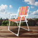 Aga Folding Chair OXFORD MR2128 Orange with Stripes